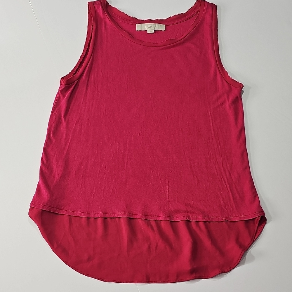 Loft Maroon Blouse Tank Top Size Small